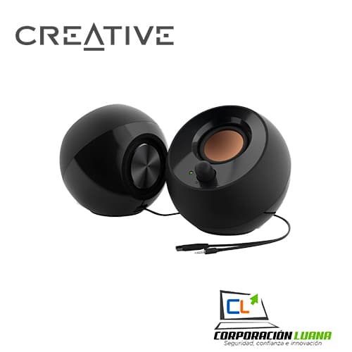 Imagen de PARLANTE CREATIVE PEBBLE 2.0 BLACK (PN 51MF1680AA000)