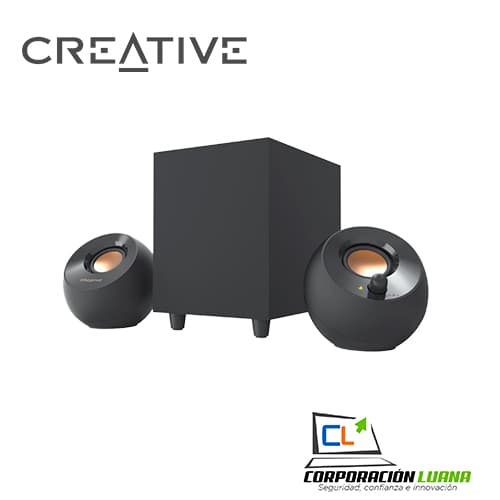 Imagen de PARLANTE CREATIVE PEBBLE PLUS 2.1 USB BLACK (PN 51MF0480AA000)