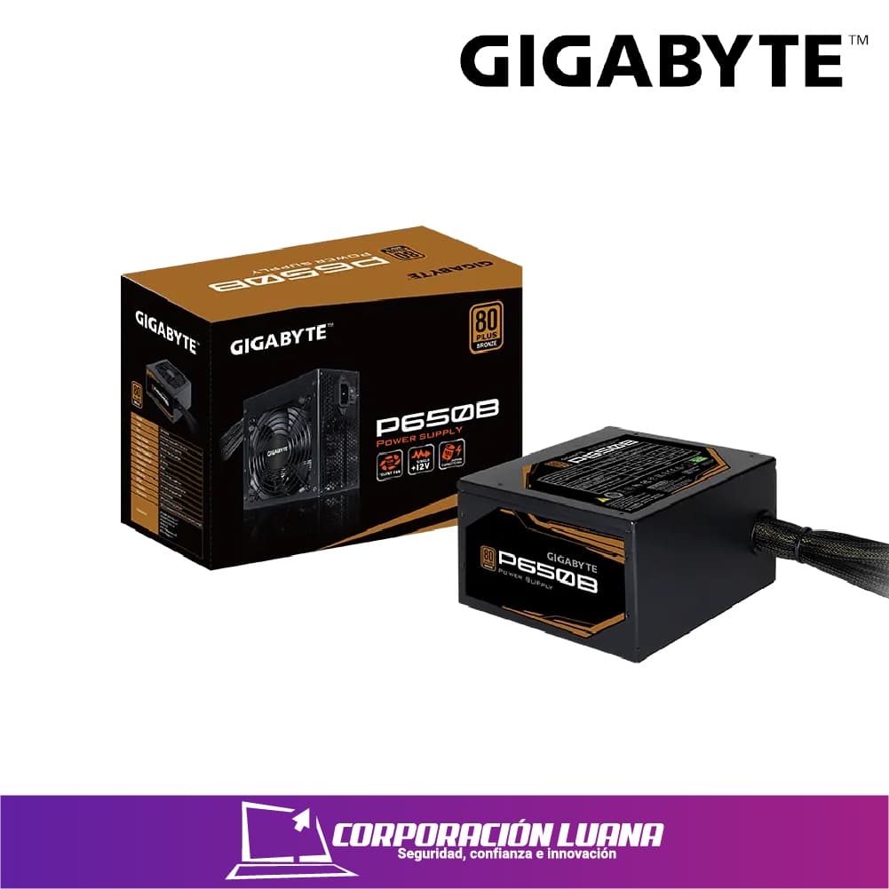 Foto del producto FUENTE DE PODER GIGABYTE P650B ( GP-P650B ) 650W | 80 PLUS BRONZE