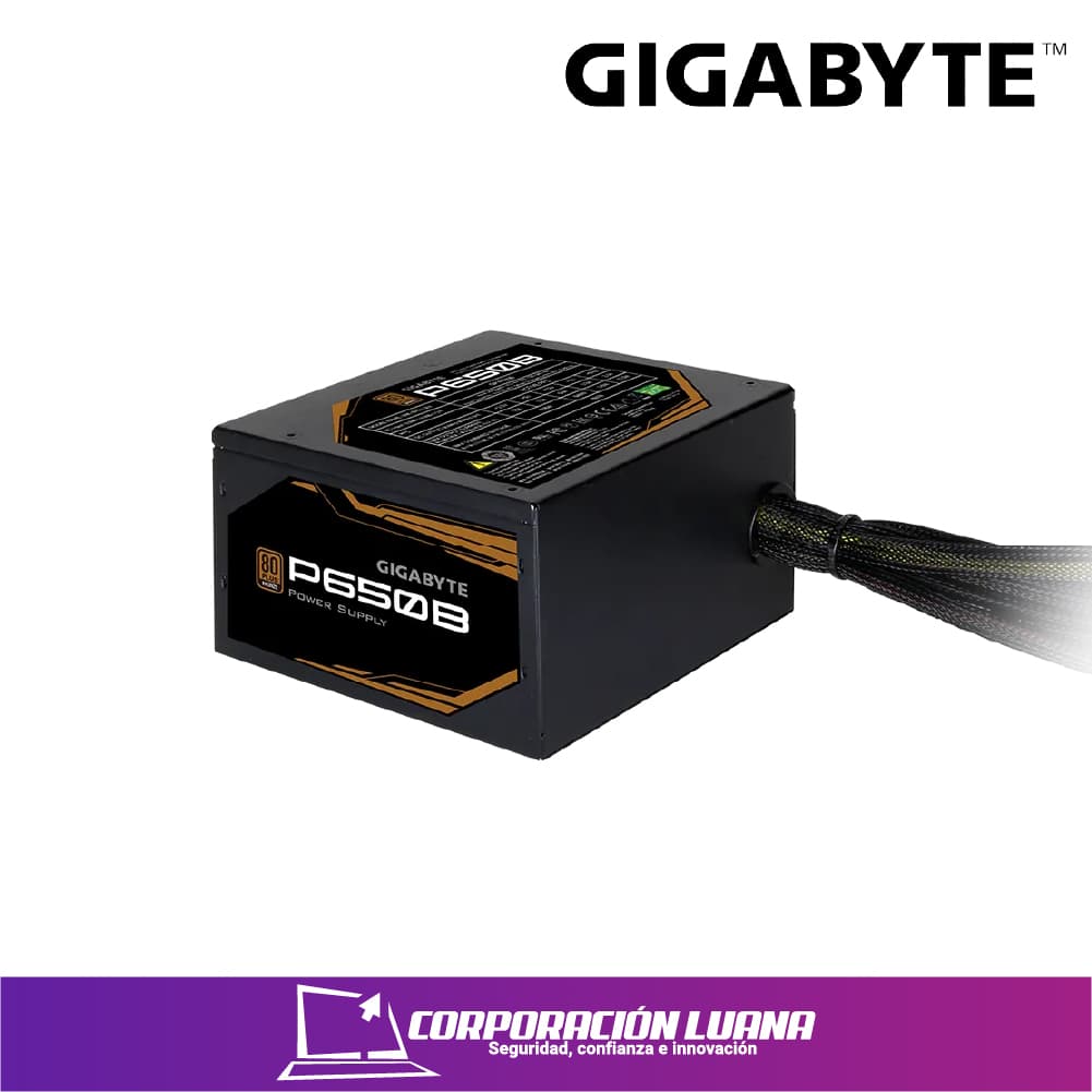 Imagen de FUENTE DE PODER GIGABYTE P650B ( GP-P650B ) 650W | 80 PLUS BRONZE