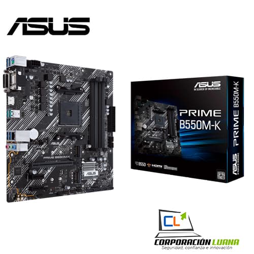Imagen de MOTHERBOARD ASUS PRIME B550M K ( B550M-K ) AM4 | DDR4