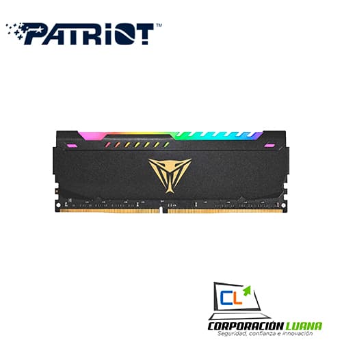 MEMORIA RAM PATRIOT VIPER STEEL 16GB 3600 MHZ ( PVSR416G360C0 ) DDR4 | NEGRO | LED RGB