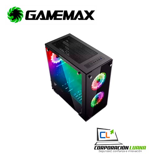 Imagen de CASE GAMER GAMEMAX H605-TA 3XFAN 12CM RGB V.TEMP.