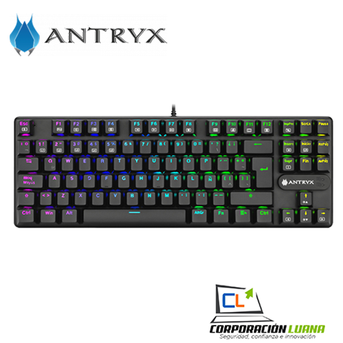 Imagen de TECLADO MECANICO TKL ANTRYX CHROME STORM MK830, BROWNSWITCH (AMK-CS830KBR-SP)