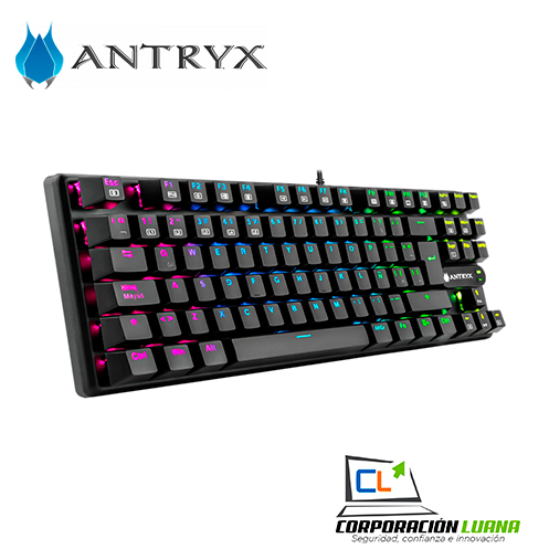 Imagen de TECLADO MECANICO TKL ANTRYX CHROME STORM MK830, BROWNSWITCH (AMK-CS830KBR-SP)
