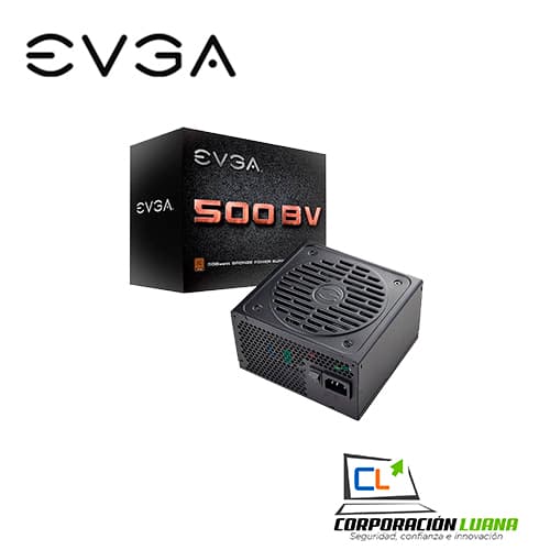 Foto del producto FUENTE DE PODER EVGA 500 BV ( 100-BV-0500-K1 ) 500W | 80 PLUS BRONZE