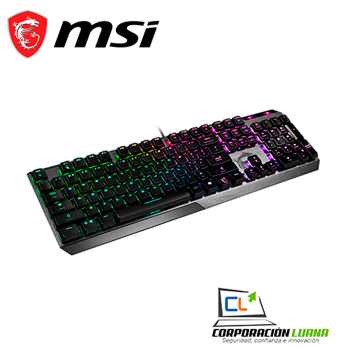 Imagen de TECLADO GAMING MSI VIGOR GK50 LOW PROFILE USB 2.0 RGB