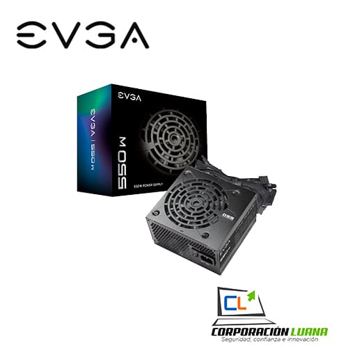 Imagen de FUENTE DE PODER EVGA 550 N1 ( 100-N1-0550-L2 ) 550W