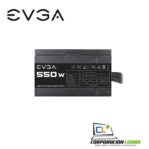 Imagen de FUENTE DE PODER EVGA 550 N1 ( 100-N1-0550-L2 ) 550W