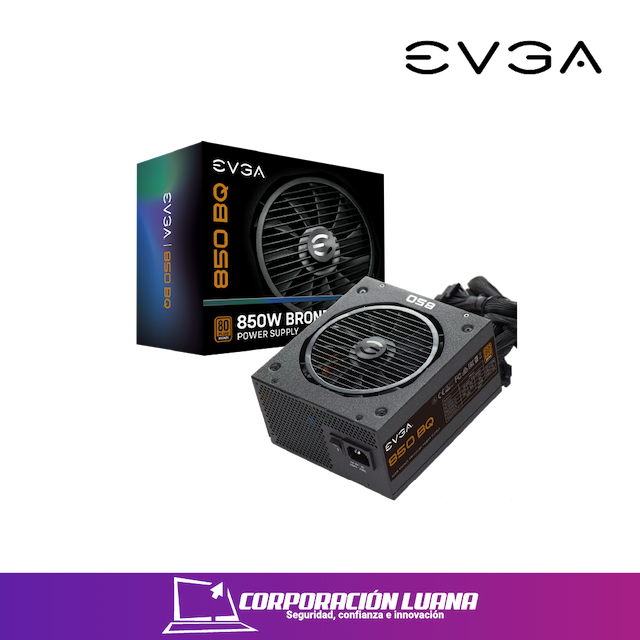 FUENTE DE PODER EVGA 850 BQ ( 110-BQ-0850-V1 ) 850W | 80 PLUS BRONZE | SEMI-MODULAR