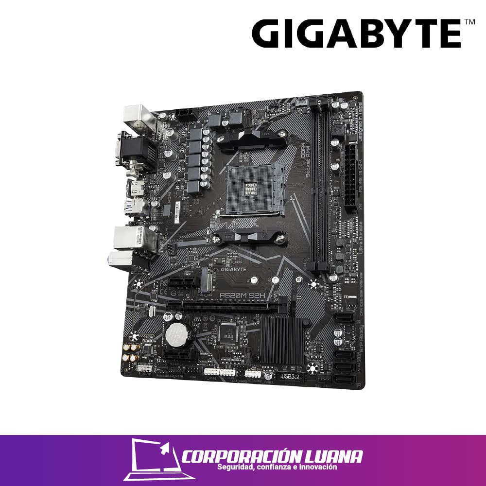 Imagen de MOTHERBOARD GIGABYTE A520M S2H ( A520M-S2H ) AM4 | DDR4