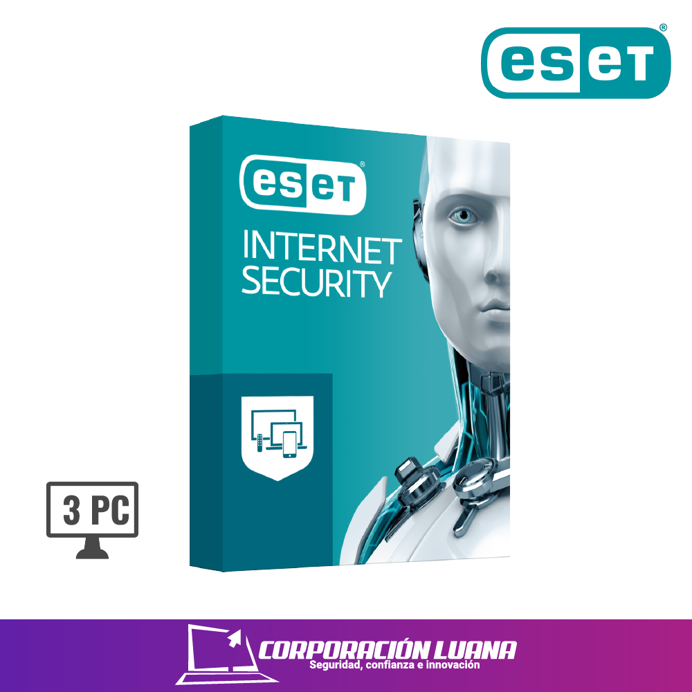 Foto del producto ANTIVIRUS ESET NOD32 1AÑO ESET INTERNET SECURITY 3 PC