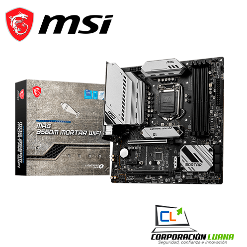 Imagen de MOTHERBOARD MSI MAG B560M MORTAR WIFI PLACA BASE INTEL LGA 1200 MICRO ATX