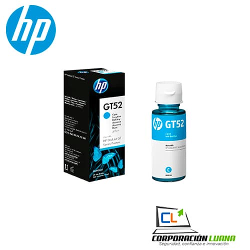 Imagen de TINTA HP GT52 ( M0H54AL ) CYAN P/SERIES