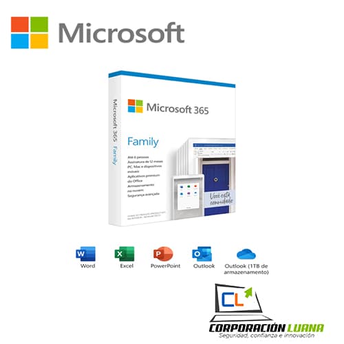 Foto del producto LICENCIA MICROSOFT OFFICE 365 FAMILIA 32/64 BIT | 5 DISPOSITIVOS | 6 USER | WINDOWS/MAC/ANDROID/IOS | PLURILINGÜE