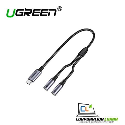 USB C TO 3.5MM SPLITTER 1XUSB-C TO 2X AUDIO JCCK UGREEN 30732