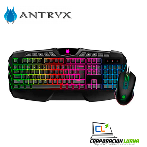 Foto del producto KIT GAMING TECLADO + MOUSE ANTRYX CHROME STORM GC-1200(AGC-CS1200-SP)