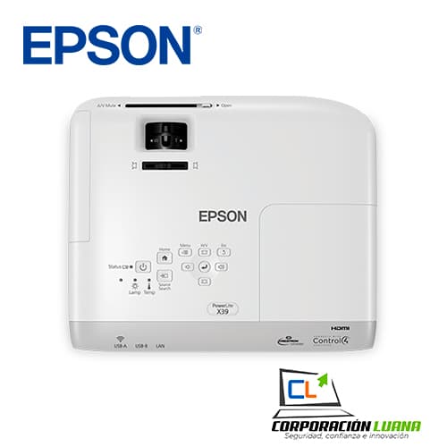 Imagen de PROYECTOR EPSON POWERLITE X39 3LCD 3500 LUMENS, RESOLUCIÓN XGA 10240X768, HDMI