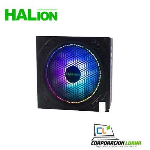 Imagen de FUENTE DE PODER HALION ( 600-RGB ) 600W | LED RGB