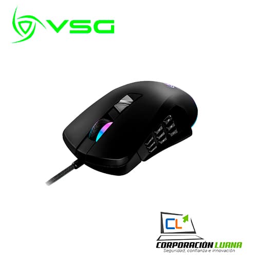 MOUSE GAMER VG-M718 CETUS VSG 6200 DPI, 14 BOTONES