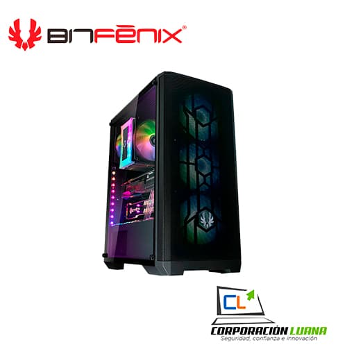 Foto del producto CASE BITFENIX NOVA MESH SE TG BLACK ( BFC-NSE-300-KKGSK-4A ) S/FUENTE | 4 FAN RGB