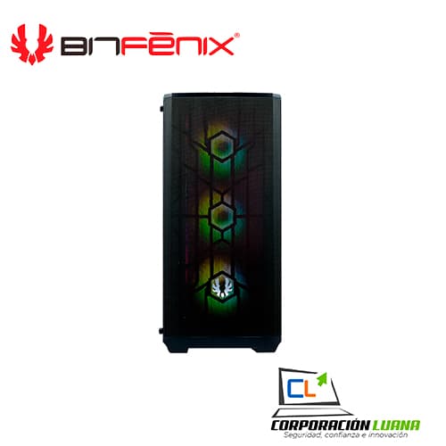 Imagen de CASE BITFENIX NOVA MESH SE TG BLACK ( BFC-NSE-300-KKGSK-4A ) S/FUENTE | 4 FAN RGB