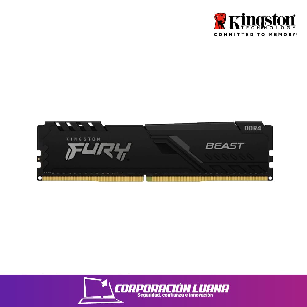 Imagen de MEMORIA RAM KINGSTON FURY 32GB 3200 MHZ ( KF32G3200MH/32 ) DDR4 | BLACK | CL16
