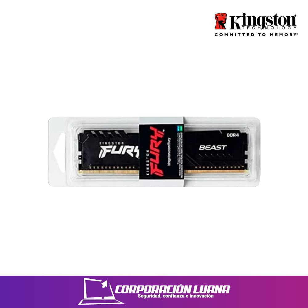 Imagen de MEMORIA RAM KINGSTON FURY 32GB 3200 MHZ ( KF32G3200MH/32 ) DDR4 | BLACK | CL16