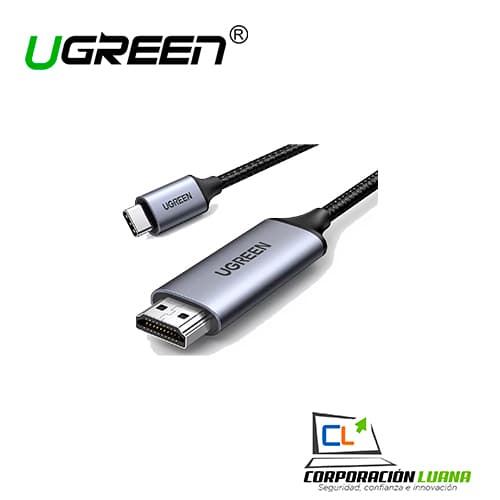 Imagen de USB C TO HDMI 4K@60HZ CABLE 2M THUNDERBOLT 3 HDMI UGREEN 50571