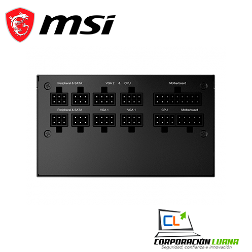 Imagen de FUENTE DE PODER MSI MPG A750GF ( 306-7ZP0B12-CEO ) 750W | 80 PLUS GOLD | MODULAR