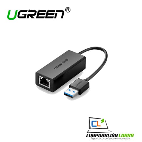 ADAPTADOR UGREEN USB 3.0 GIGABIT ETHERNET BLACK 20256 UGREEN