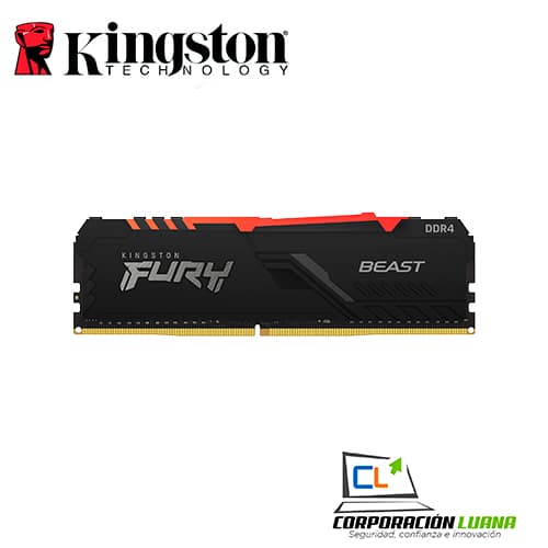 MEMORIA RAM KINGSTON DDR4 8GB BEAST RGB 3200GHZ ME8GKF32C16RGB