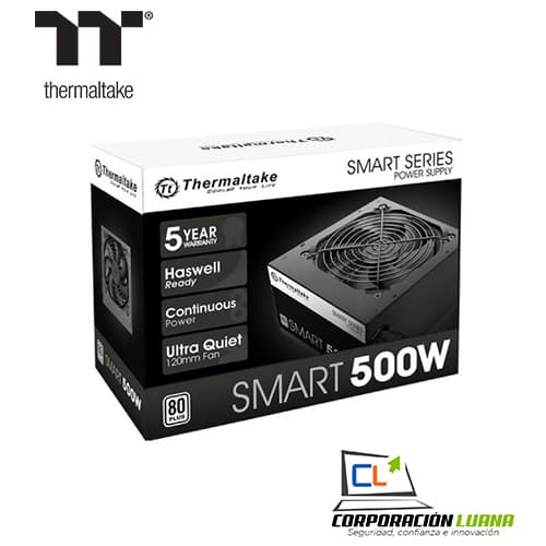 Imagen de FUENTE DE PODER THERMALTAKE SMART ( PS-SPD-0500NPCW-W ) 500W | 80 PLUS WHITE