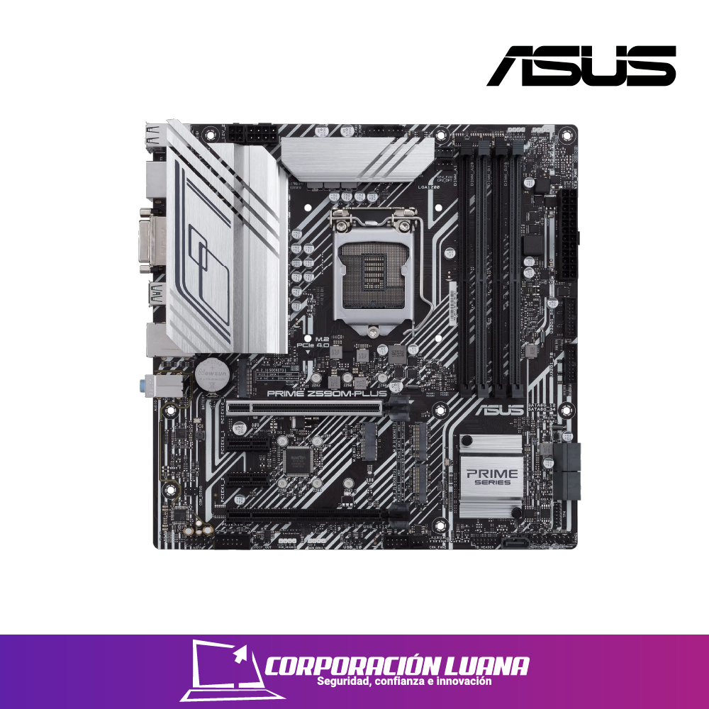 Imagen de MOTHERBOARD ASUS PRIME Z590M-PLUS ( 90MB1690-M0AAY0 ) LGA 1200 | LED - RGB