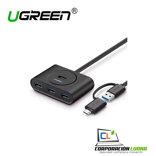 ADAPTADOR HUB USB A USB-C UGREEN ( 40850 ) 4 PORT USB