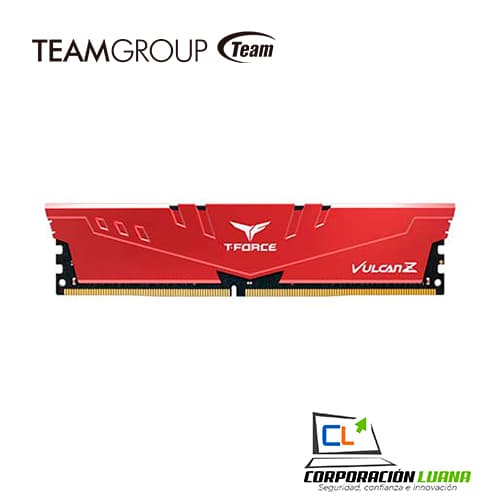 Imagen de MEMORIA RAM TEAMGROUP T-FORCE VULCAN Z 16GB 3200 MHZ ( TLZGD416G3200HC16F01 ) DDR4 | ROJO