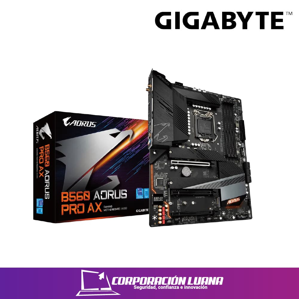 Imagen de MOTHERBOARD GIGABYTE B560 AROUS PRO AX WIFI ( B560 AORUS PRO AX ) LGA1200 | LED - RGB