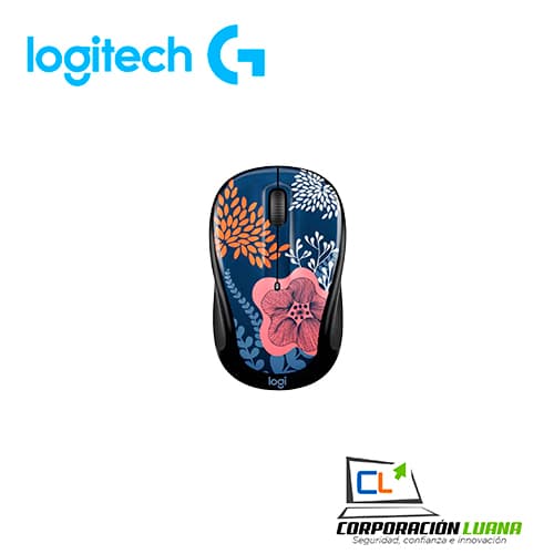 Imagen de MOUSE INALAMBRICO LOGITECH M317C ( 910-005756 ) BOSQUE FLORAL NEGRO