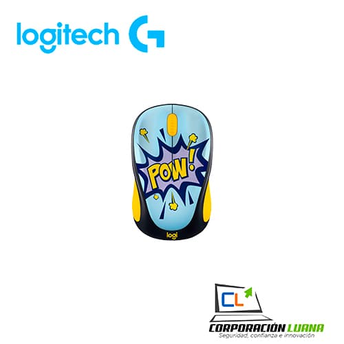 Imagen de MOUSE INALAMBRICO LOGITECH M317C  DESIGN COLLECTION ( 910-006122 ) POW AMARILLO/NEGRO