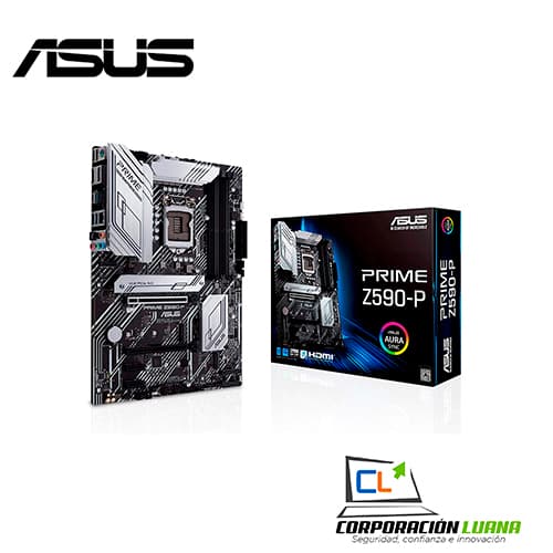 Imagen de MOTHERBOARD ASUS PRIME ( Z590-P  )  LGA1200 | DDR4 | HDMI, DP, 5 X AUDIO JACKS V/S/L