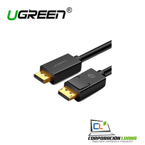 Imagen de CABLE DISPLAYPORT 4K MACHO A MACHO UGREEN ( 10211 ) 2 METROS | NEGRO