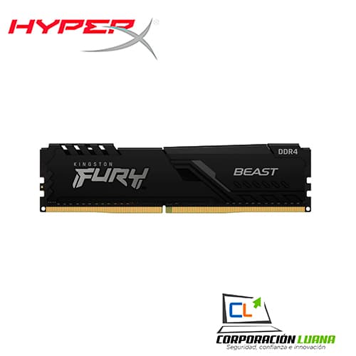 Imagen de MEMORIA RAM KINGSTON FURY BEAST 8GB 3600 MHZ ( KF436C17BB/8 ) DDR4 | CL17