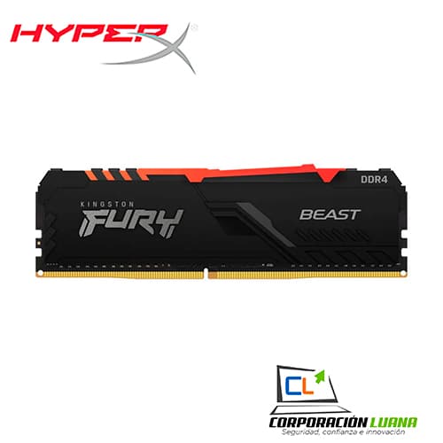 MEMORIA RAM KINGSTON FURY BEAST 32GB 3200 MHZ ( KF432C16BBA/32 ) DDR4 | LED RGB | CL16