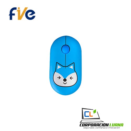 Imagen de MOUSE INALAMBRICO FIVE FARM I1709 ( MOFVI1709C ) CELESTE | 1600 DPI | 2.4GHZ