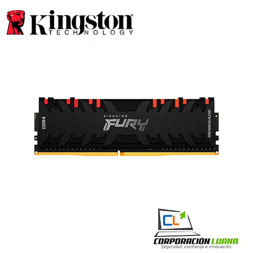 MEMORIA RAM KINGSTON FURY RENEGADE 16GB 3200 MHZ ( KF432C16RB1A/16 ) DDR4 | NEGRO | LED RGB
