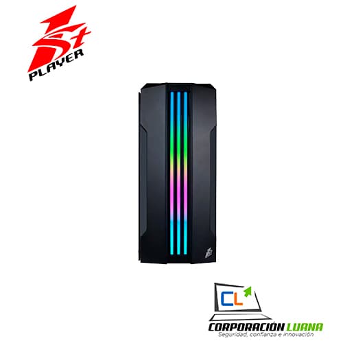 Imagen de CASE 1STPLAYER RAINBOW R3-A ( R3-A ) S/ FUENTE | 1 PANEL VIDRIO | LED -RGB