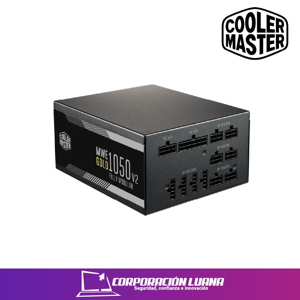 Imagen de FUENTE DE PODER COOLER MASTER MWE 1050W GOLD V2 ( MPE-A501-AFCAG-U2 ) FULL MODULAR