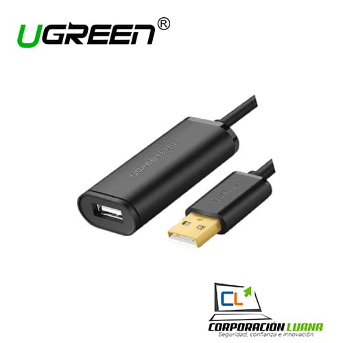 CABLE  USB 2.0 UGREEN ACTIVE EXTENSION CABLE CON CHIPSET ( 10319 ) 5 METROS