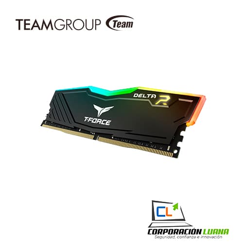 Imagen de MEMORIA RAM TEAMGROUP T-FORCE DELTA 8GB 3200 MHZ ( TF3D48G3200HC16C01 ) DDR4 | LED RGB