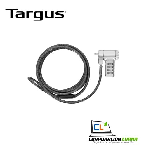 Imagen de CABLE DE SEGURIDAD TARGUS DEFCON WITH ADAPTABLE LOCK HEAD (ASP96RGL)